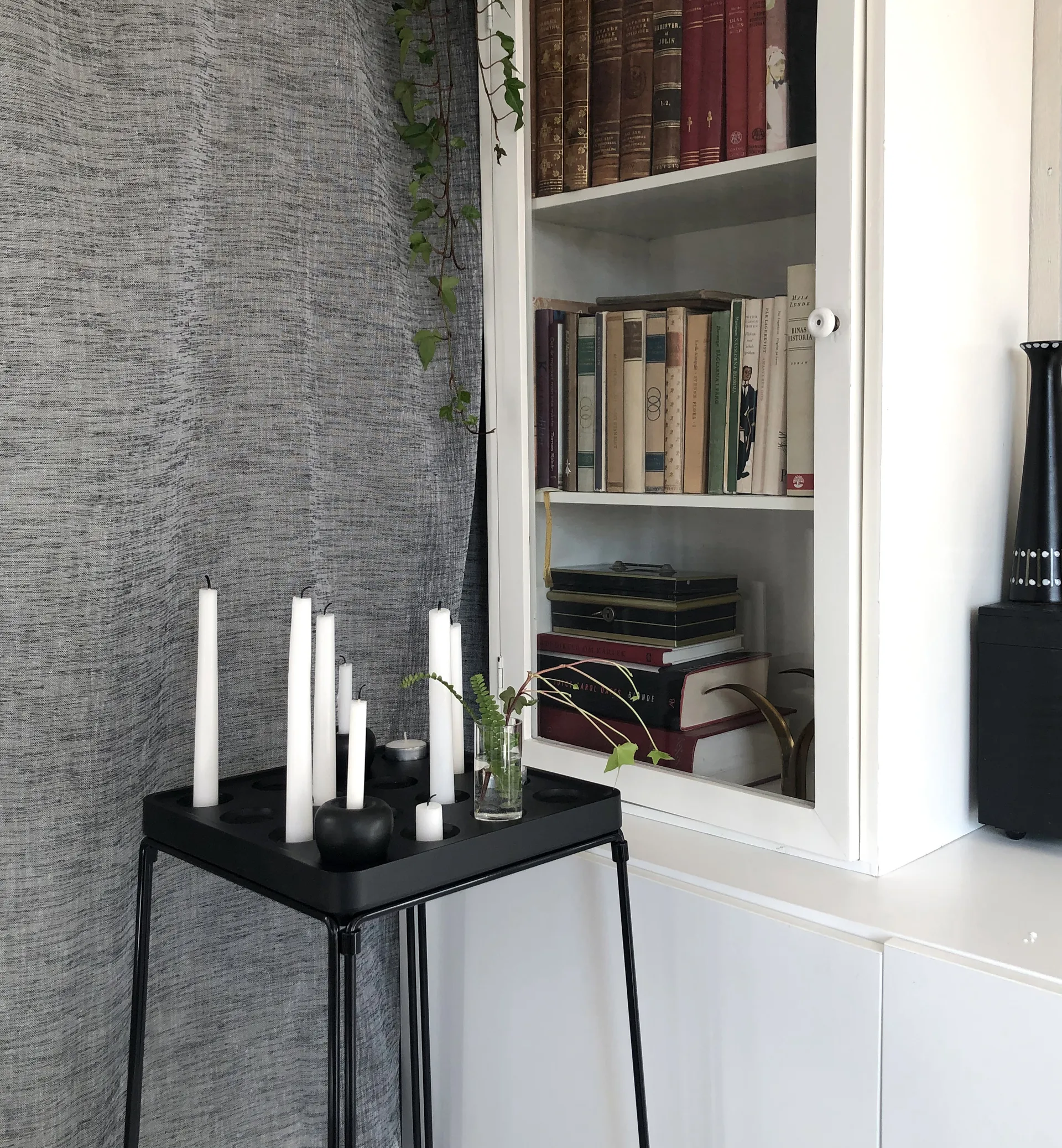 Bougeoir Stumpastaken noir, grand Born In Sweden