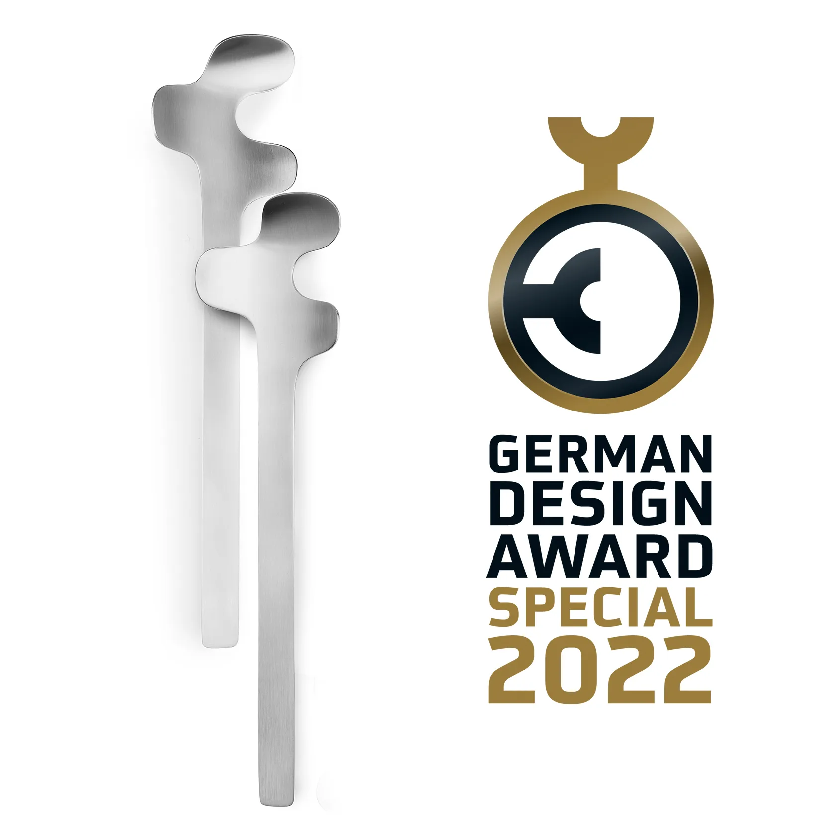 Couverts à salade Leaf, Acier brossé Born In Sweden