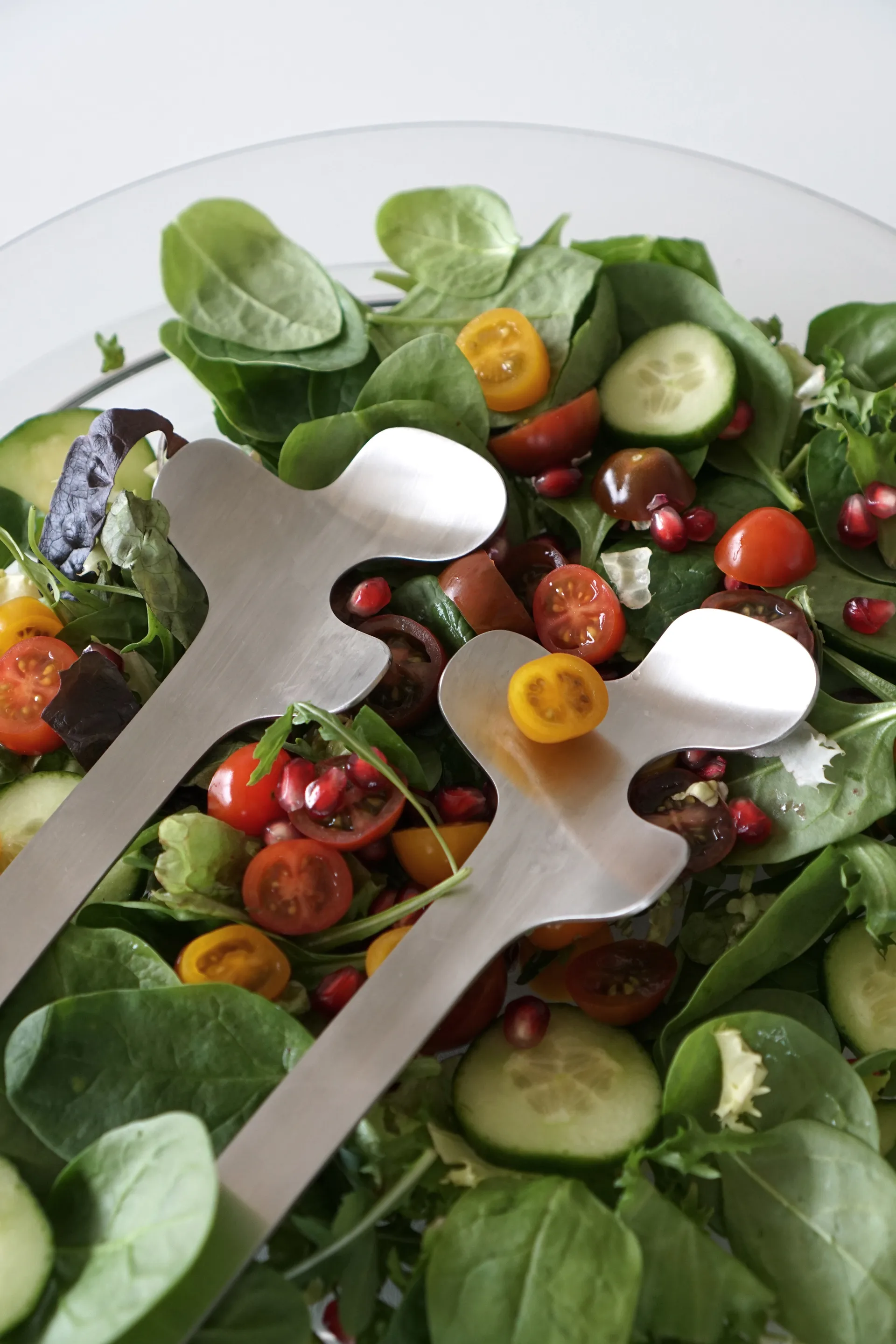 Couverts à salade Leaf, Acier brossé Born In Sweden