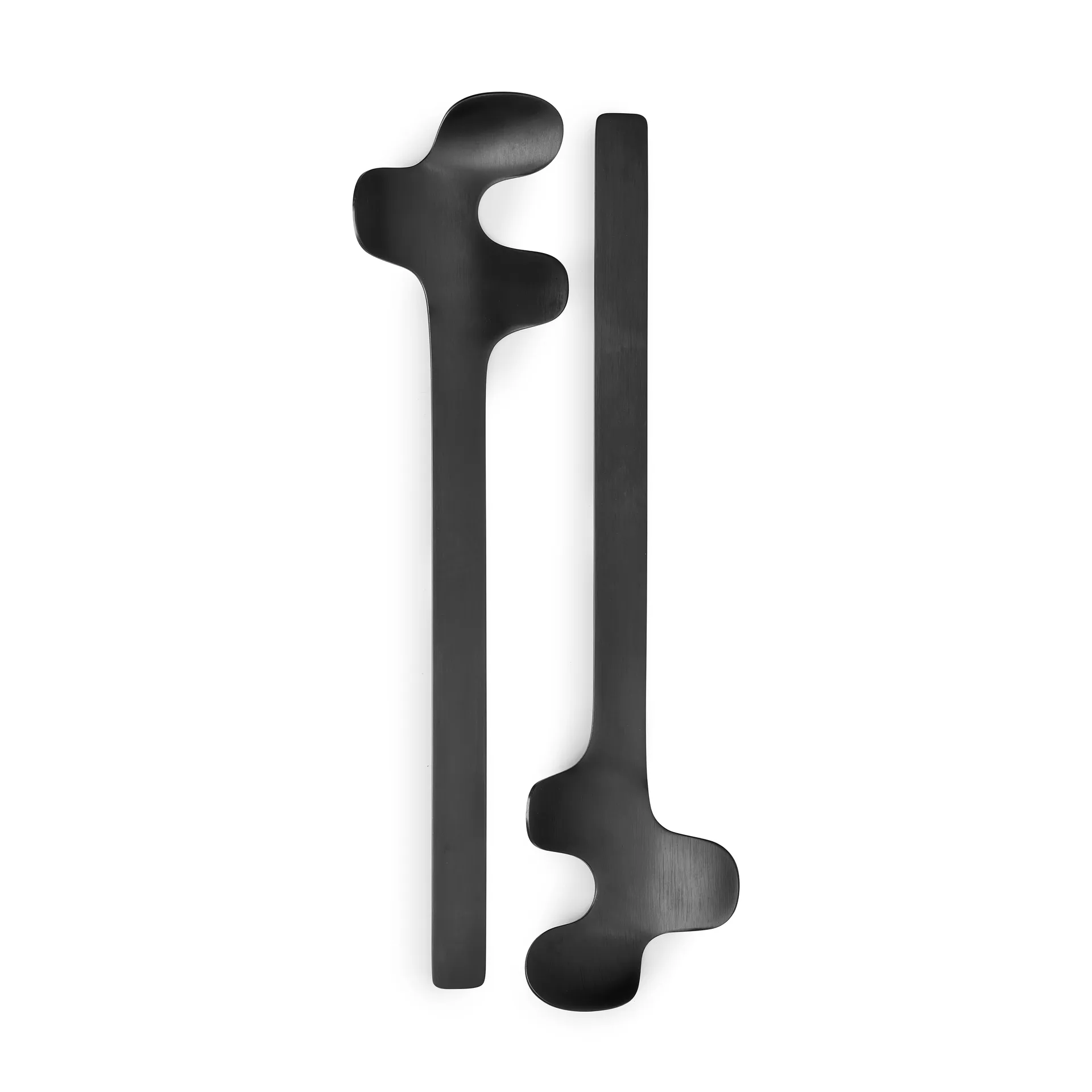 Couverts à salade Leaf, Noir brossé Born In Sweden