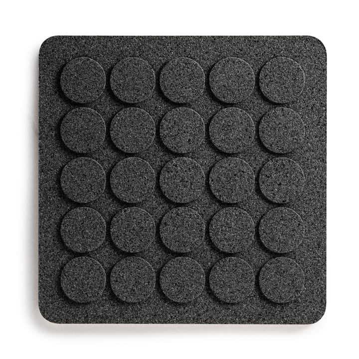 Dessous de casserole carré Dots 20x20 cm - Noir - Born In Sweden