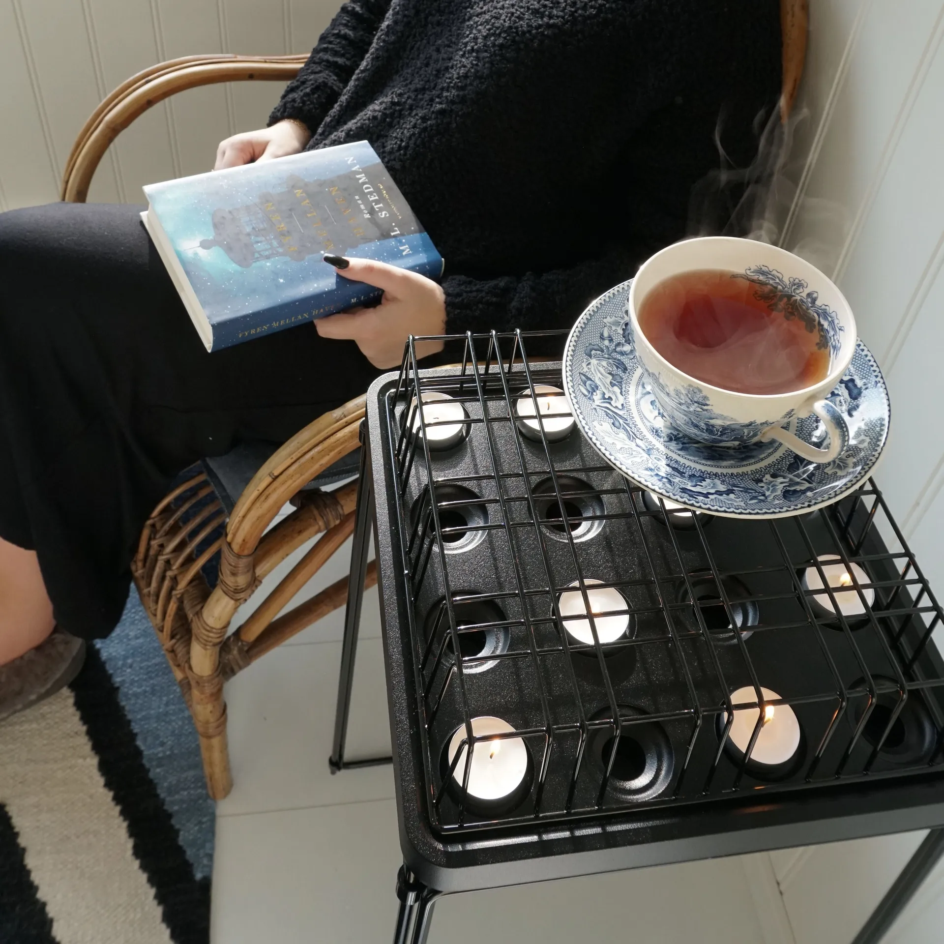 Grille pour bougeoir Stumpastaken noir, Grand Born In Sweden