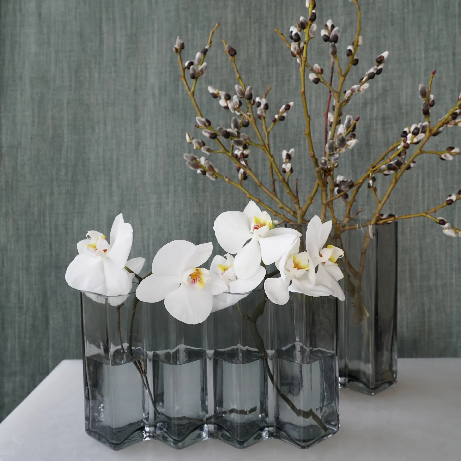 Vase Row deux chambres, Gris Born In Sweden