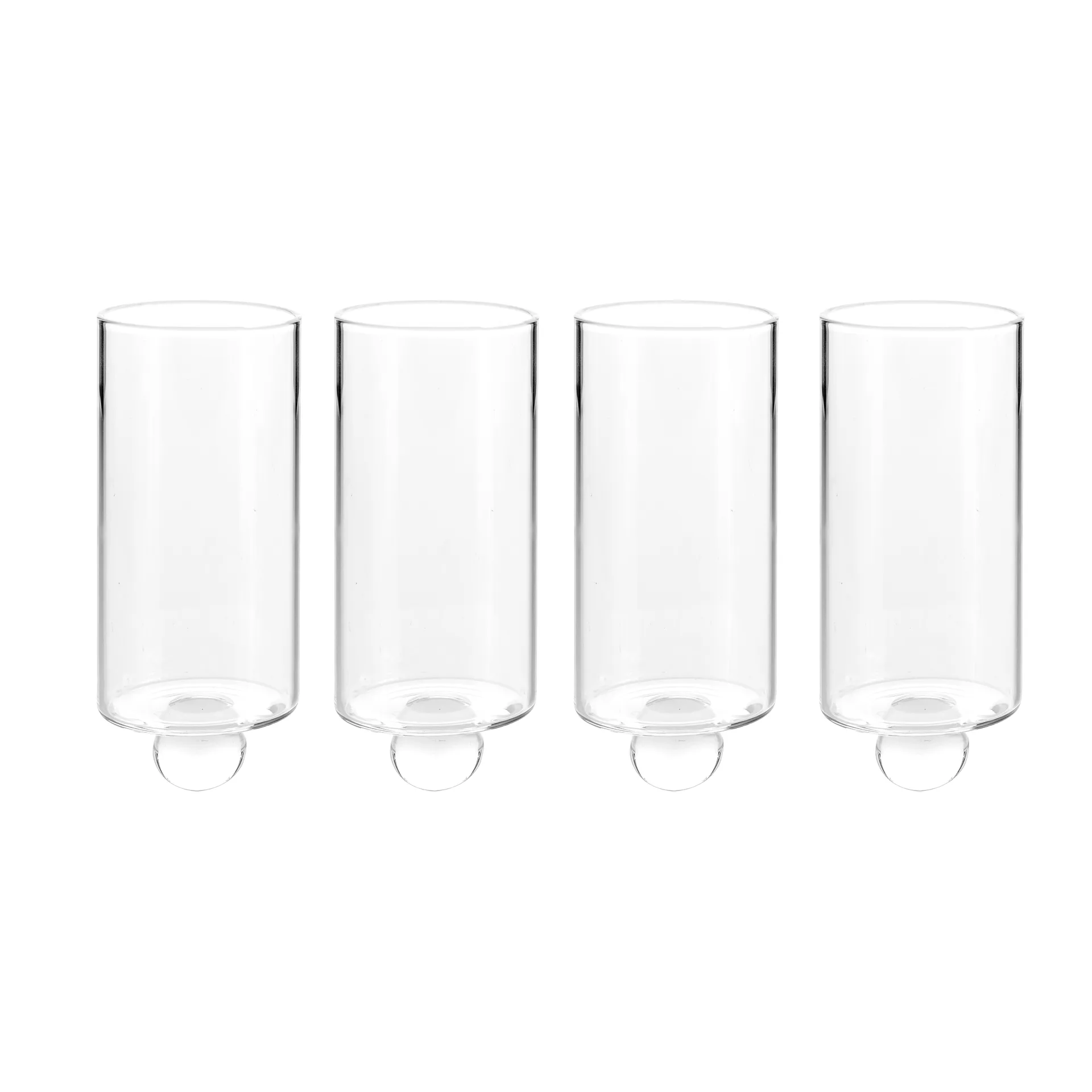 Vase Stumpastaken Lot de 4, Transparent Born In Sweden