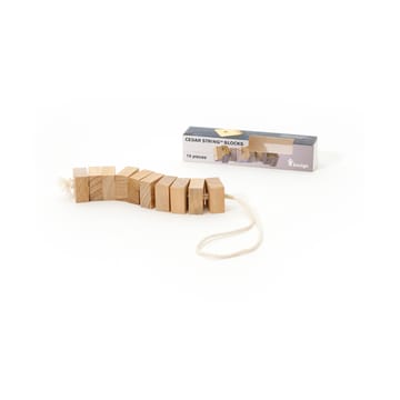 Bloc parfumé Bosign en cèdre blanc avec corde - Lot de 10 - Bosign