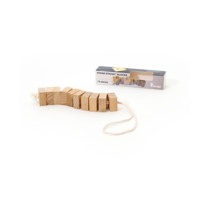 Bloc parfumé Bosign en cèdre blanc avec corde, Lot de 10 Bosign