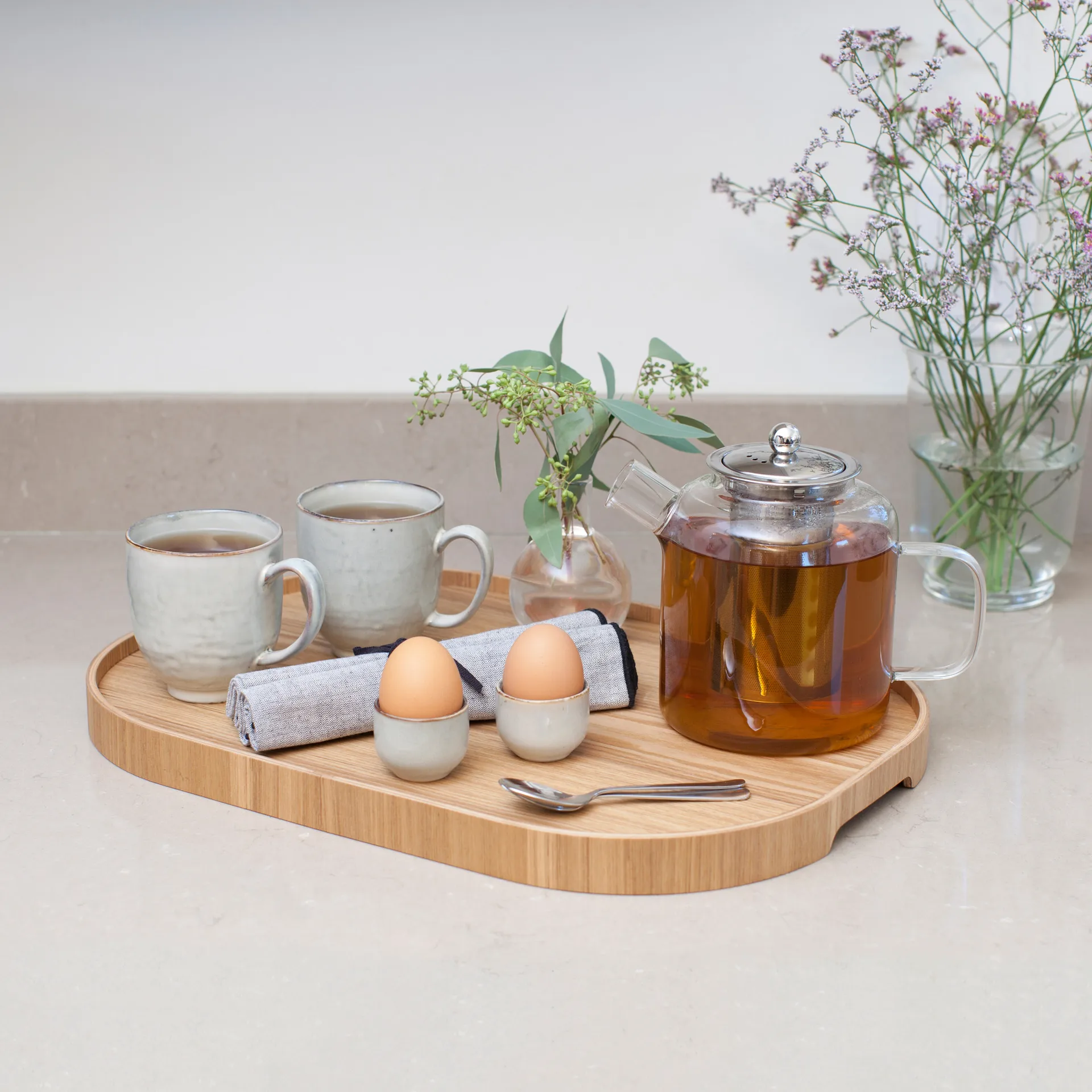 Plateau de service Bosign curveline large 34x47 cm, Saule Bosign