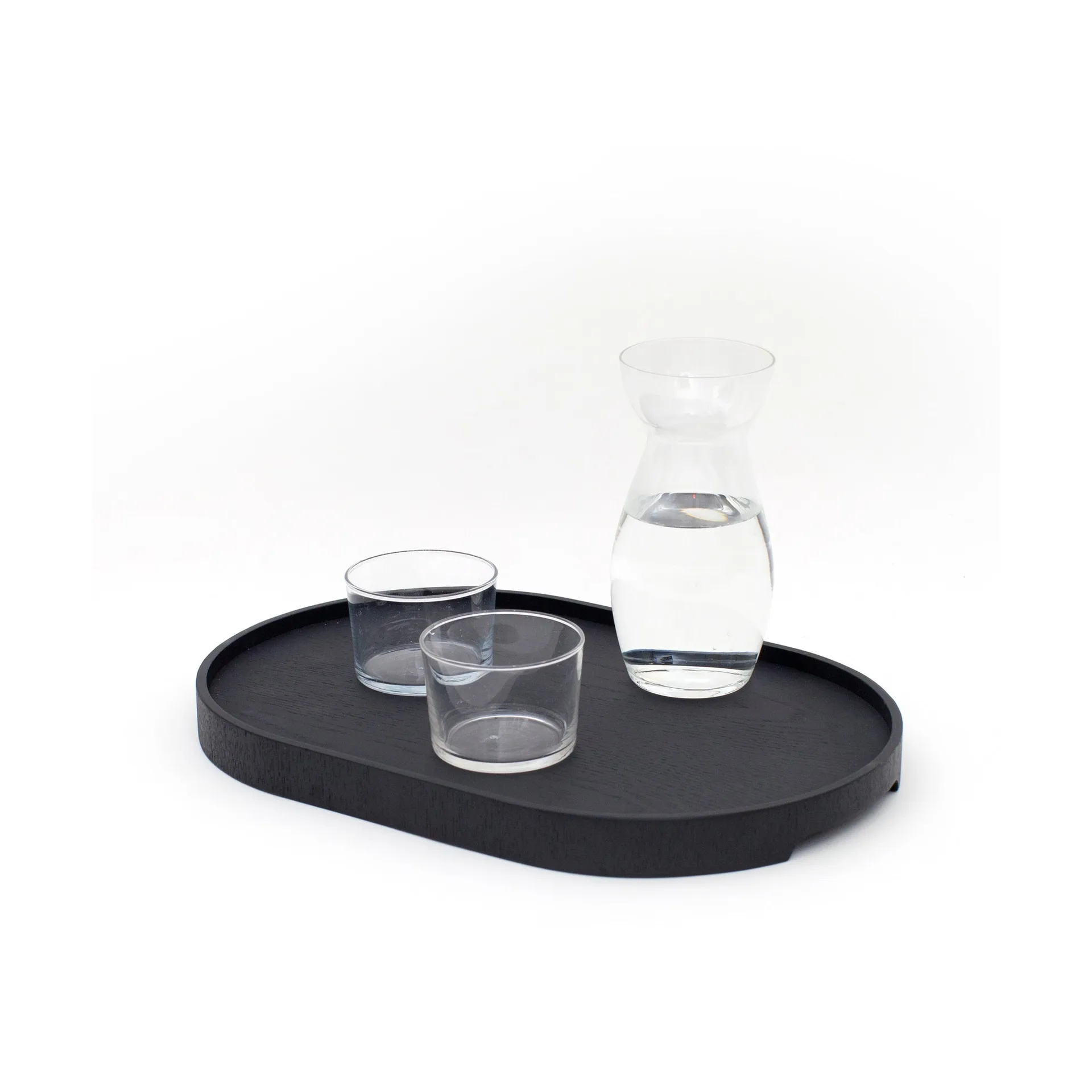Plateau de service CurveLine™ anti-glisse 39x26 cm, Saule noir Bosign