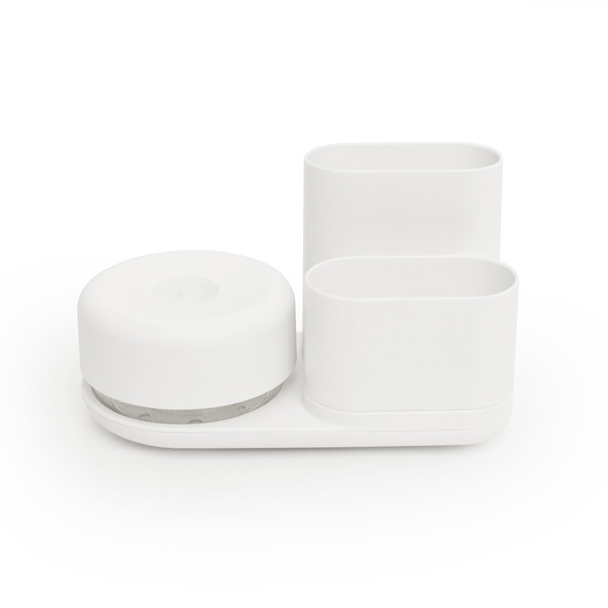 Bosign Pompe et rangement pour produits vaisselle large Blanc
