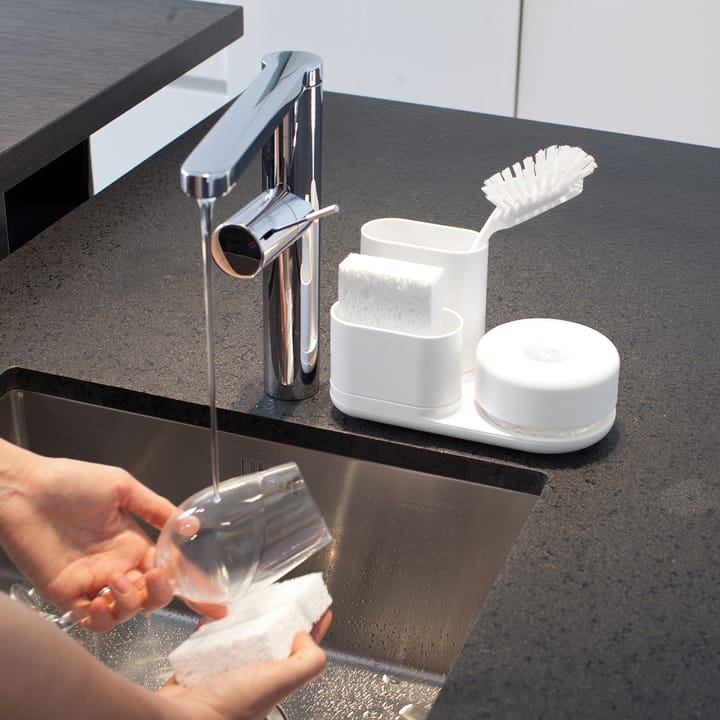 Pompe et rangement pour produits vaisselle large, Blanc Bosign