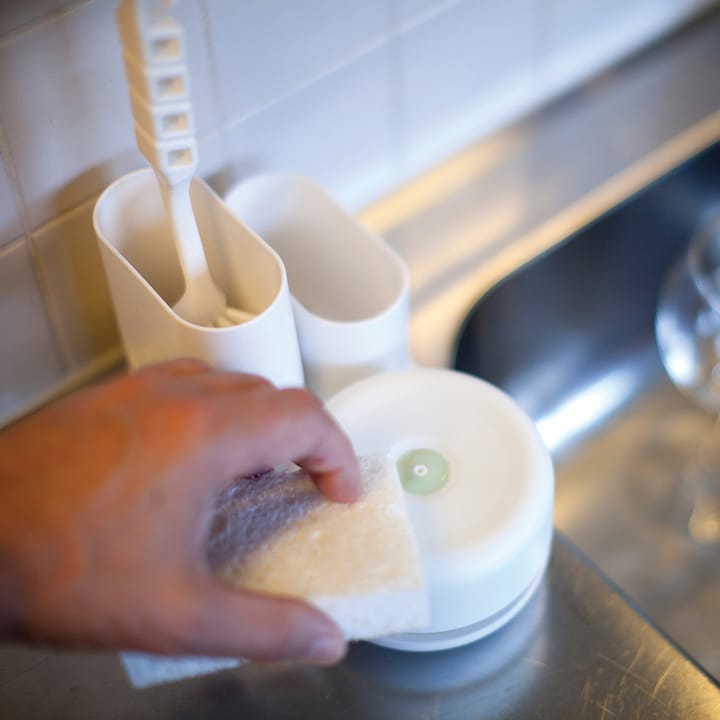 Pompe et rangement pour produits vaisselle large - Blanc - Bosign
