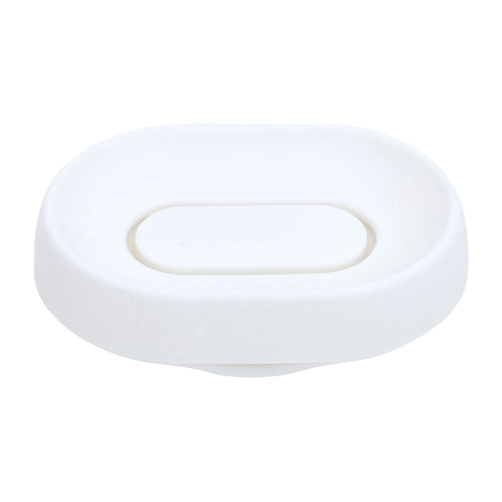 Porte-savon silicone avec égouttoir dissimulé large - Blanc - Bosign