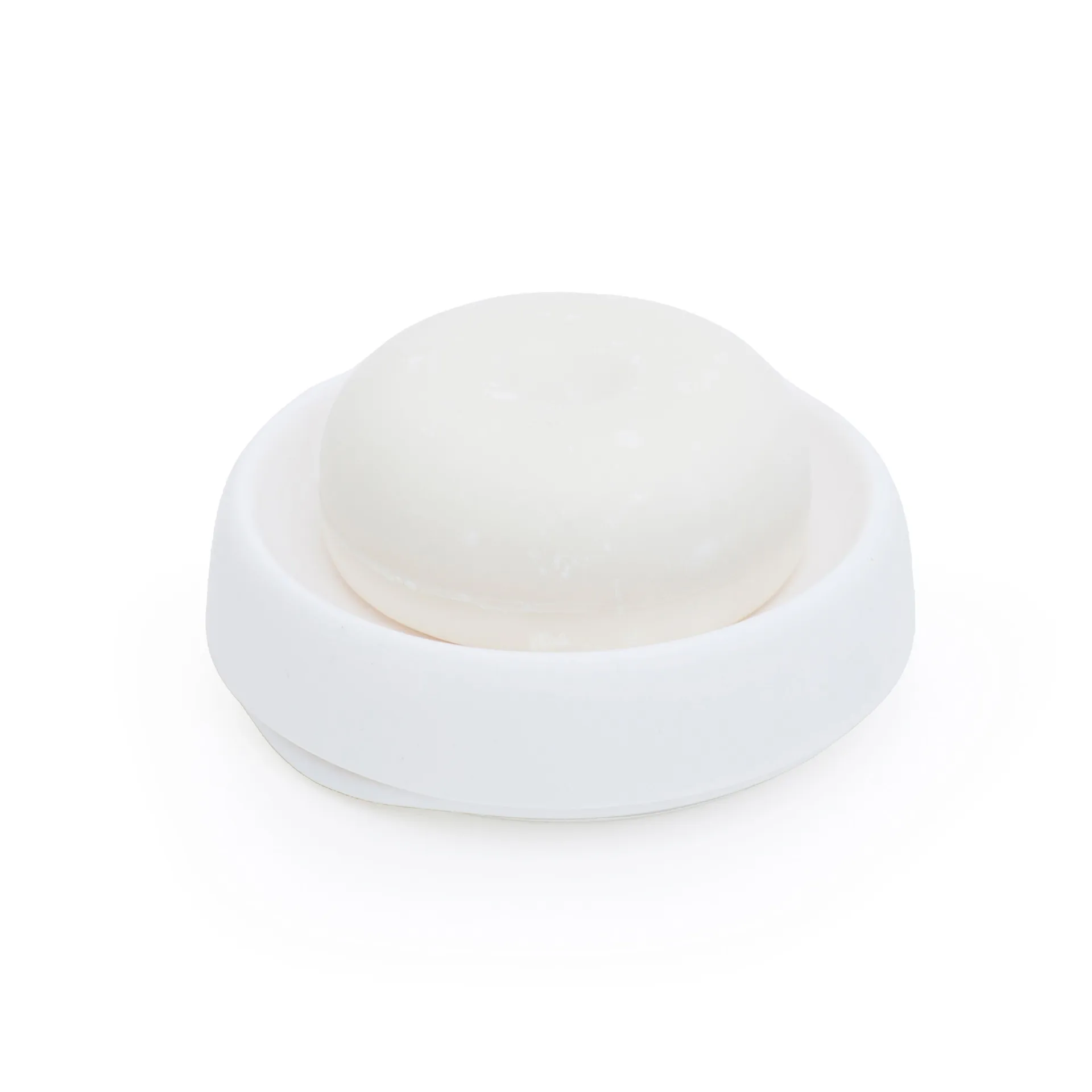 Porte-savon silicone avec égouttoir dissimulé medium, Blanc Bosign