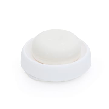Porte-savon silicone avec égouttoir dissimulé medium - Blanc - Bosign
