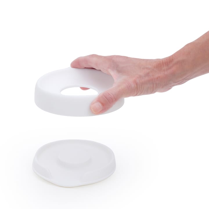 Porte-savon silicone avec égouttoir dissimulé medium - Blanc - Bosign