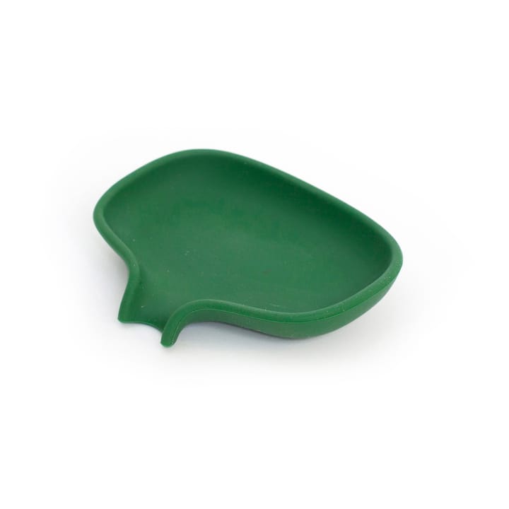 Porte-savon silicone avec égouttoir small 8,5x10,8 - Vert foncé - Bosign