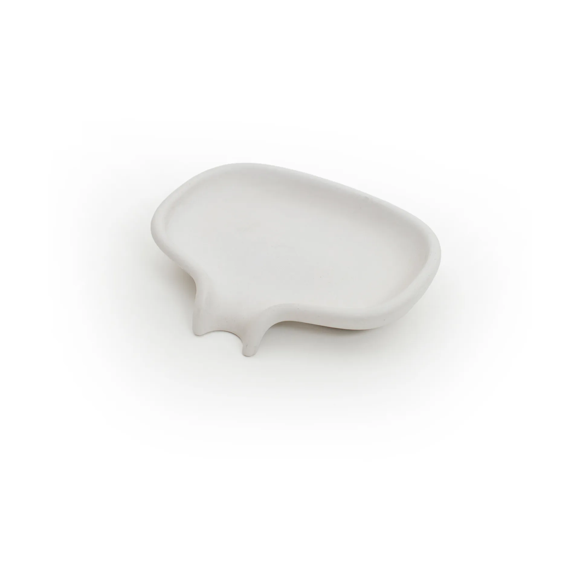 Porte-savon Soap Saver Flow avec bec d’écoulement en béton, Blanc Bosign