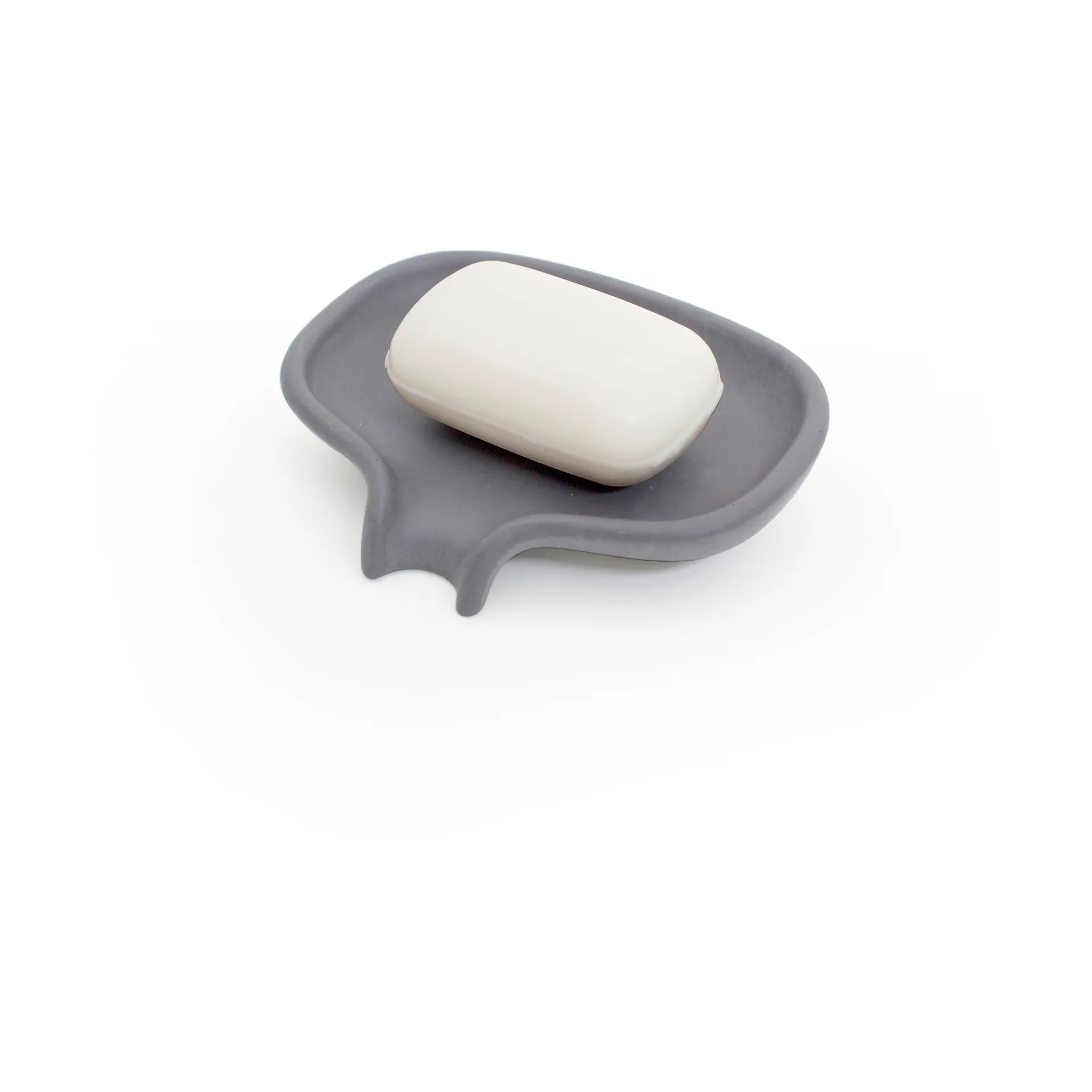 Porte-savon Soap Saver Flow avec bec d’écoulement en béton, Gris Bosign