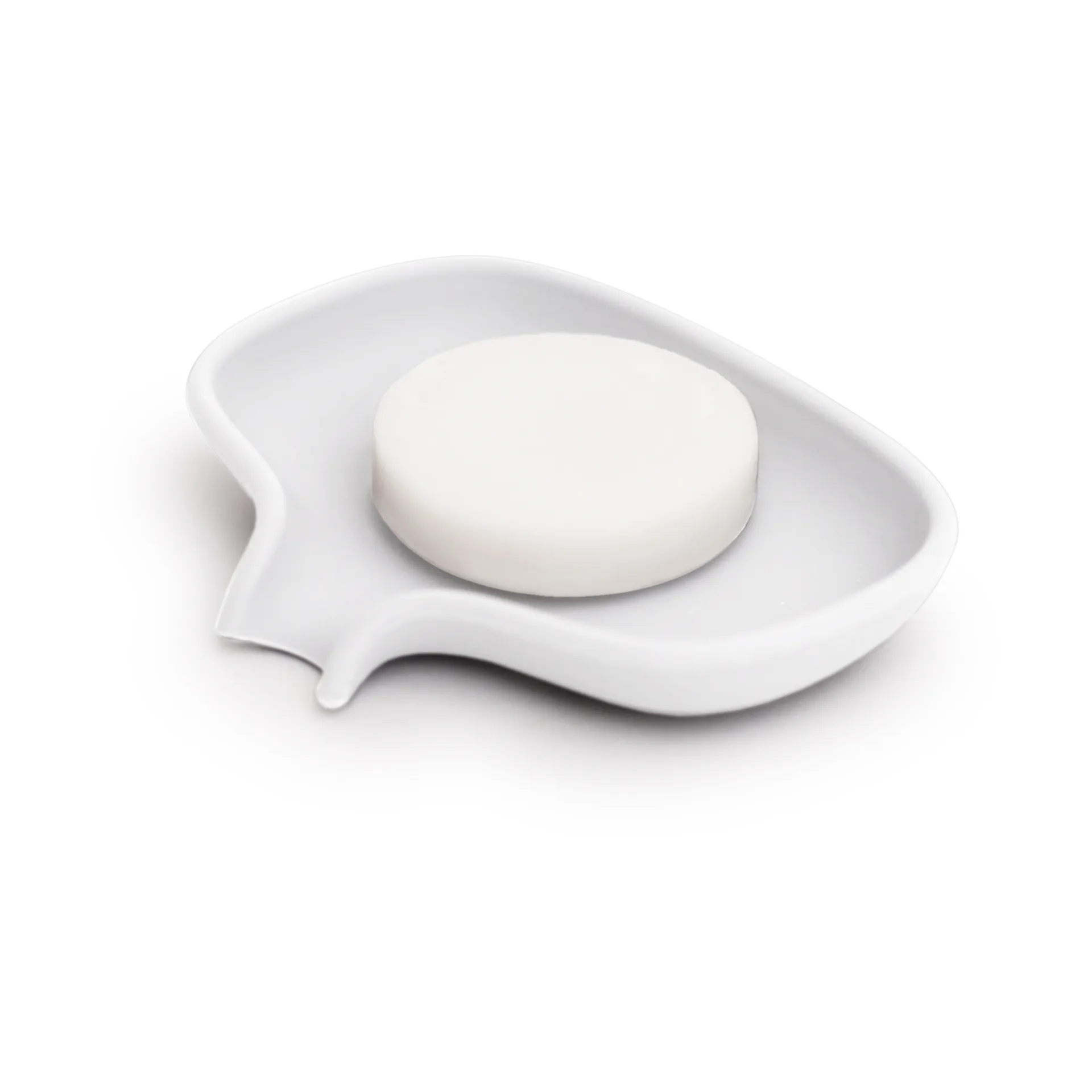 Porte-savon Soap Saver Flow avec bec d’écoulement small, Blanc Bosign