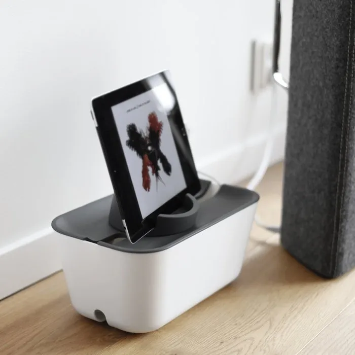 Range câbles Cable Organiser Hideaway XL, couvercle gris Bosign