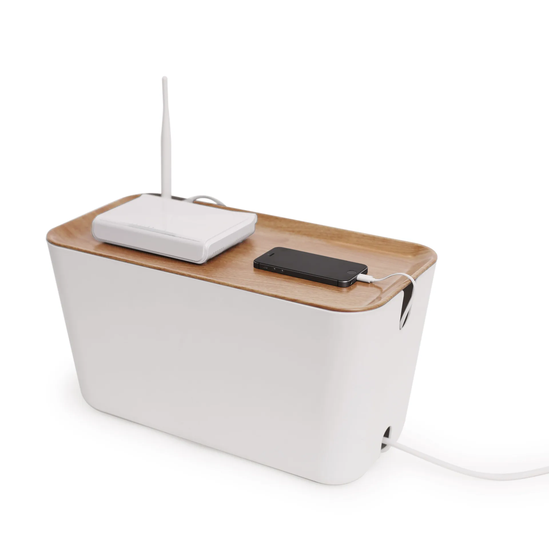 Rangement pour câbles Cable Organiser XXL, Bois-blanc Bosign