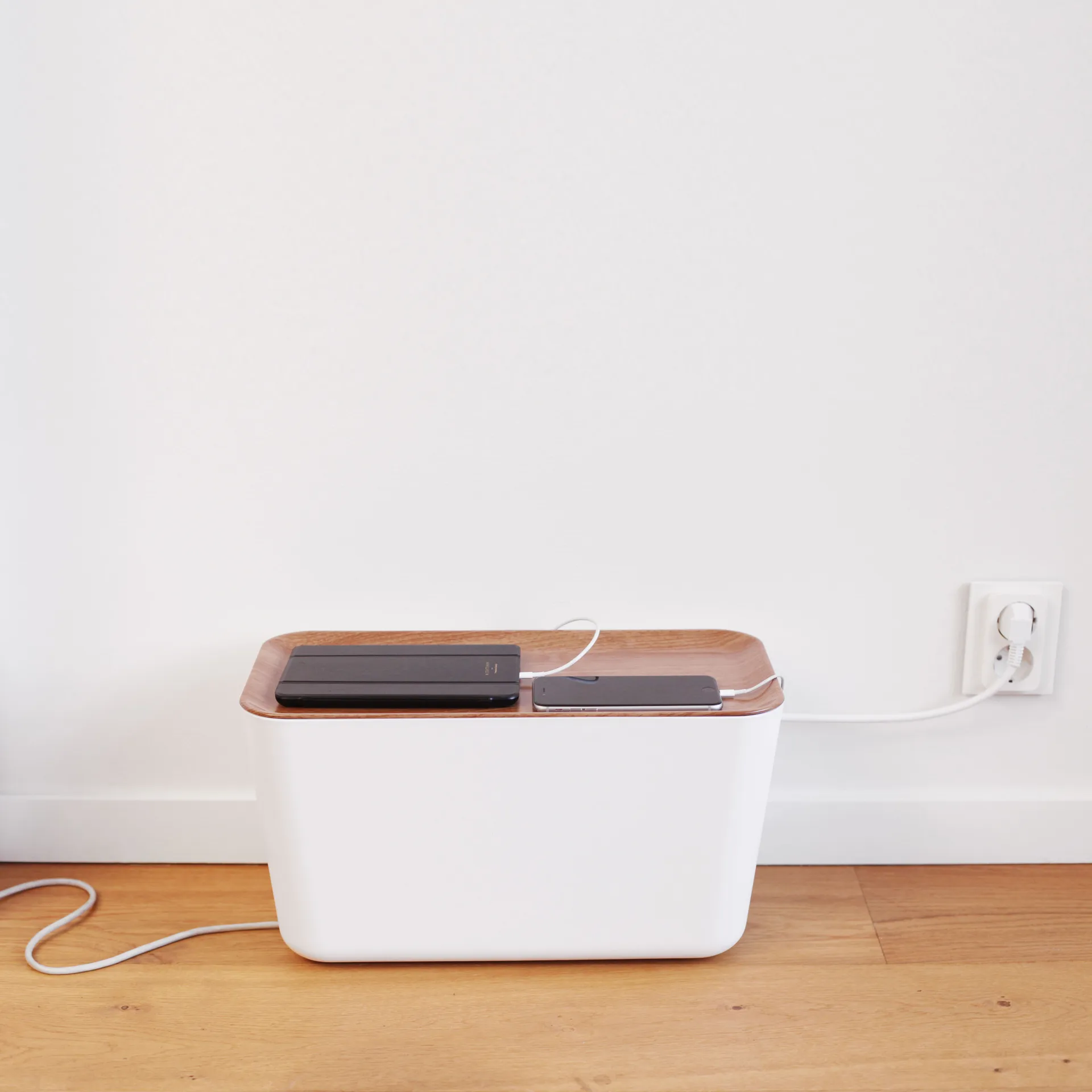 Rangement pour câbles Cable Organiser XXL, Bois-blanc Bosign