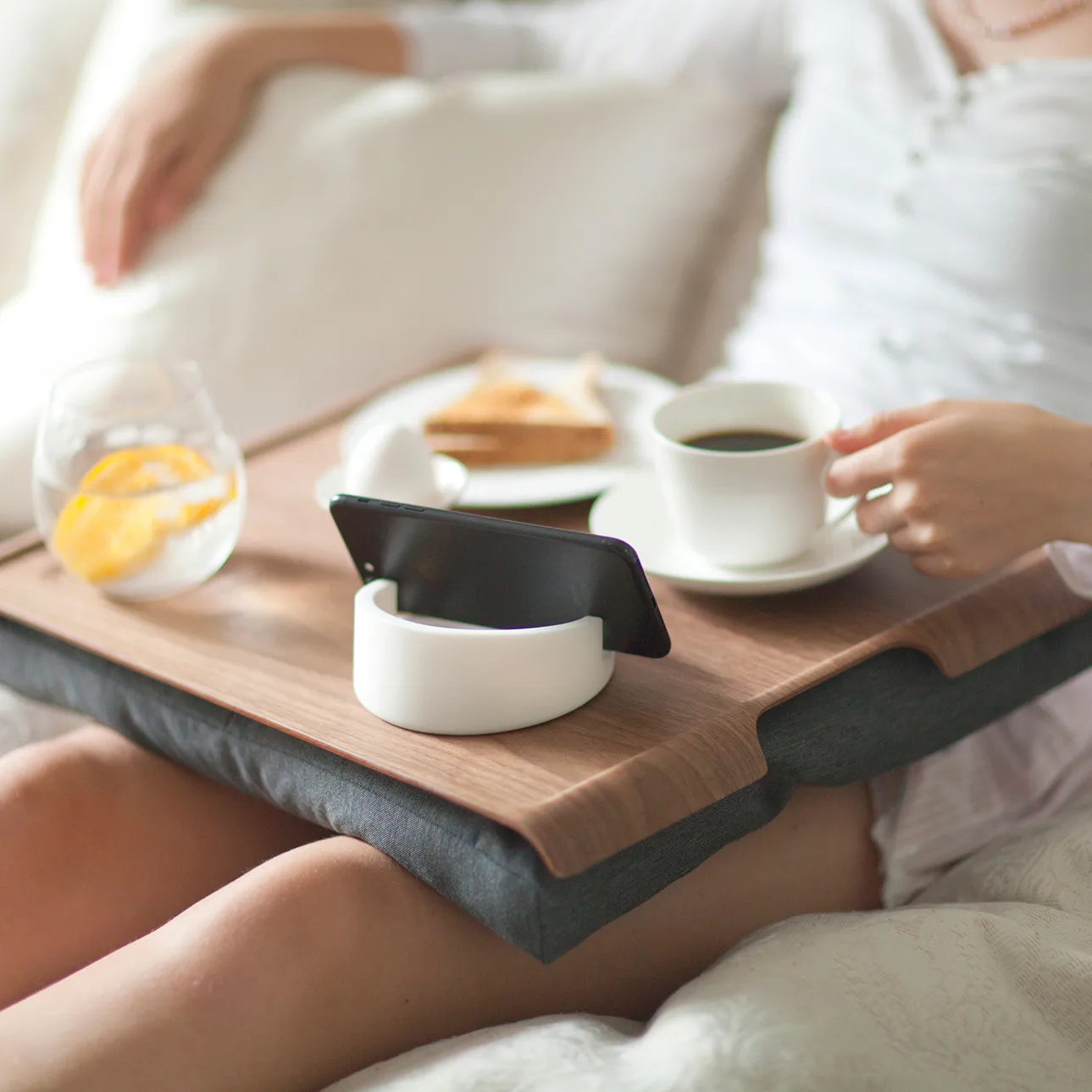 Support ordinateur Bosign, Gris-noyer Bosign