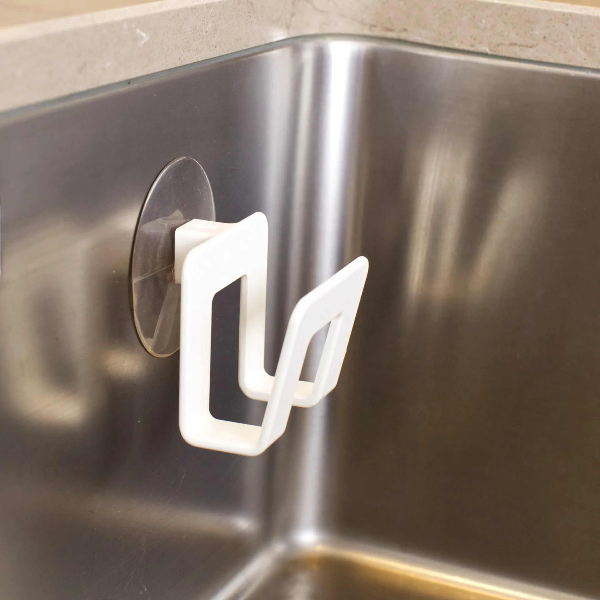 Support pour éponge avec ventouse Bosign, Blanc Bosign