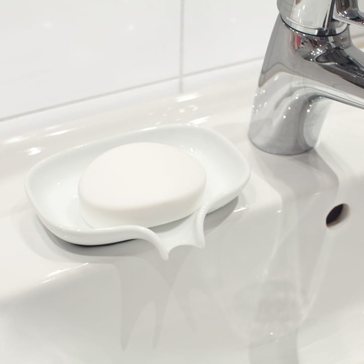 Support pour savon avec égouttoir porcelaine - Blanc - Bosign