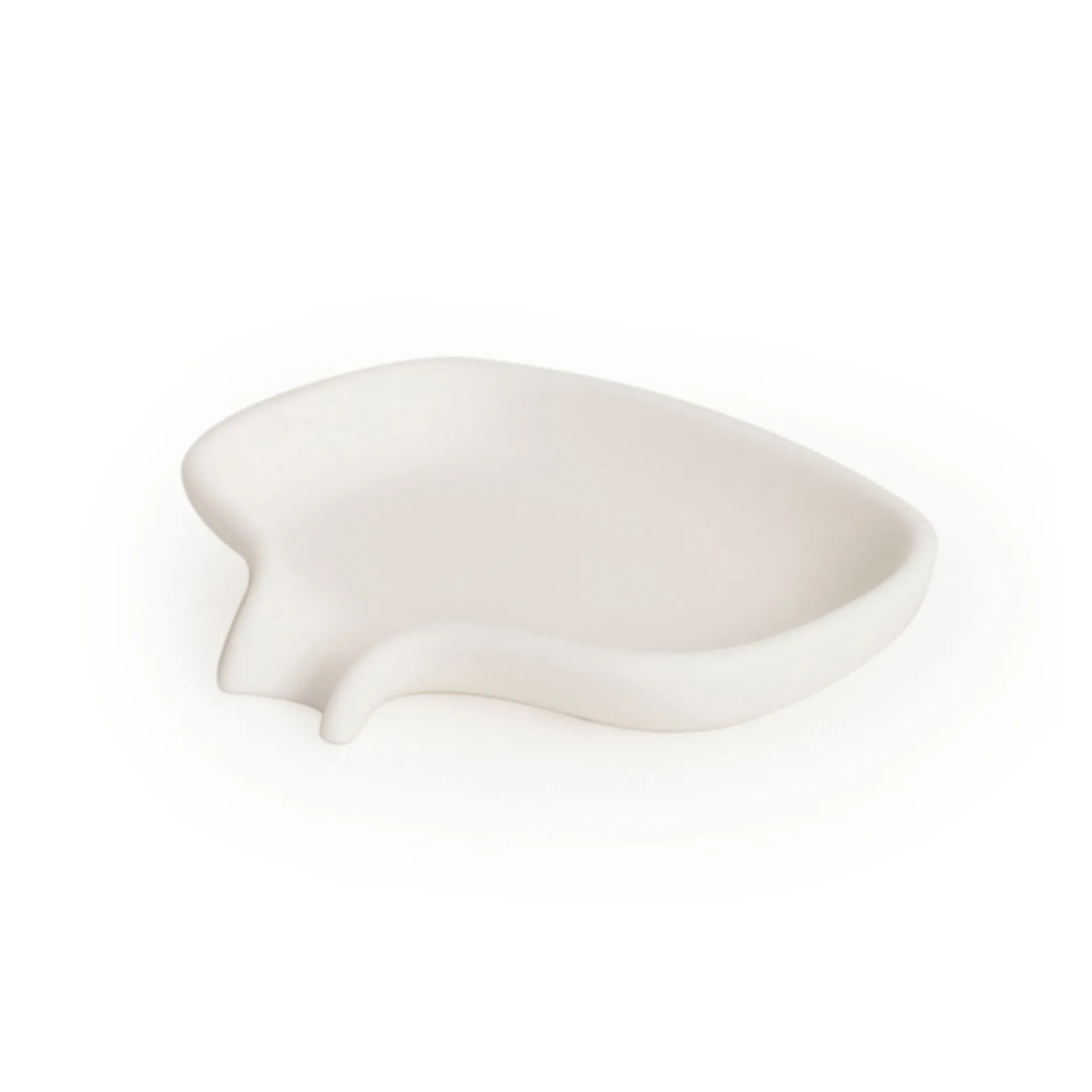 Support pour savon avec égouttoir silicone, Blanc Bosign