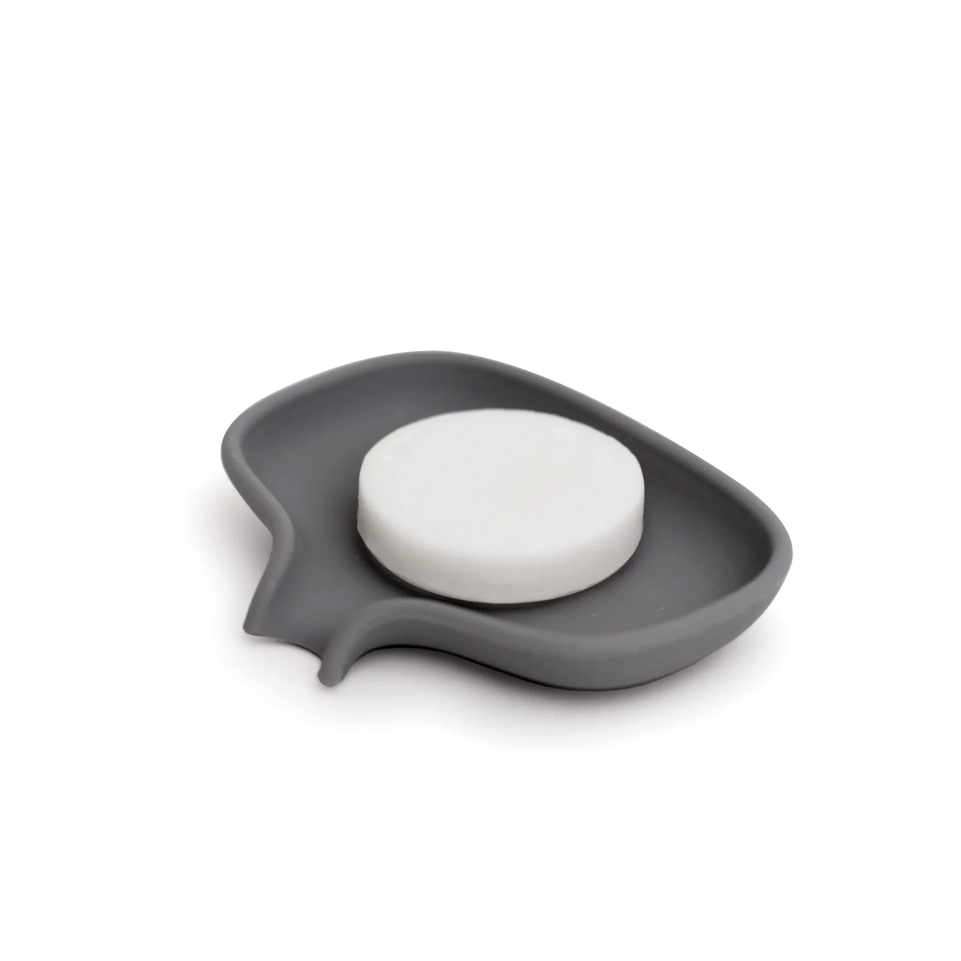 Support pour savon avec égouttoir silicone, Gris graphite Bosign