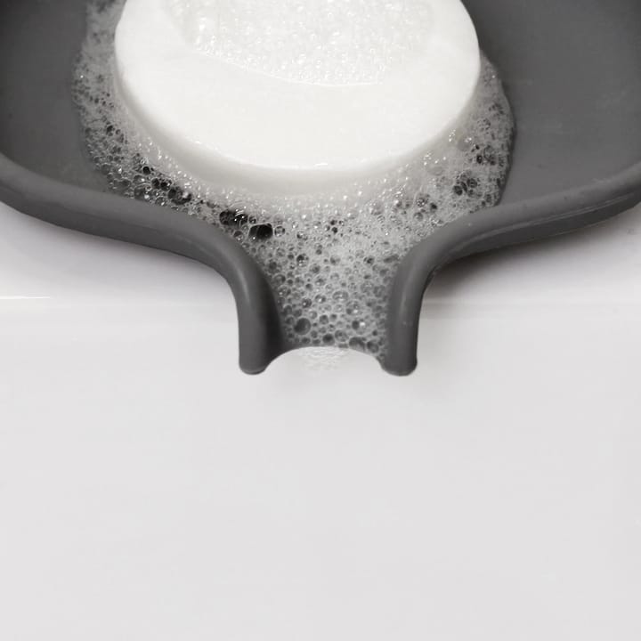 Support pour savon avec égouttoir silicone - Gris graphite - Bosign