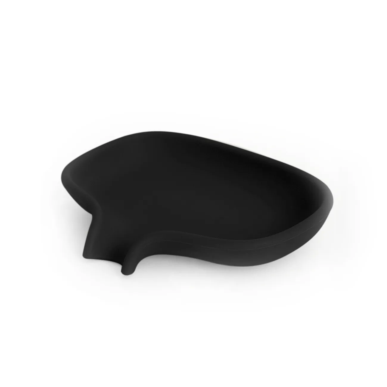 Support pour savon avec égouttoir silicone, Noir Bosign