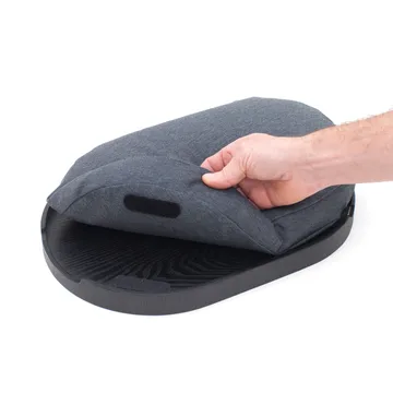 Tablette de genou CurveLine™ anti-glisse 39x26 cm - Noir saule gris - Bosign