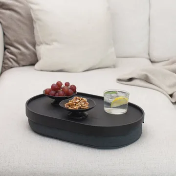 Tablette de genou CurveLine™ anti-glisse 39x26 cm - Noir saule gris - Bosign