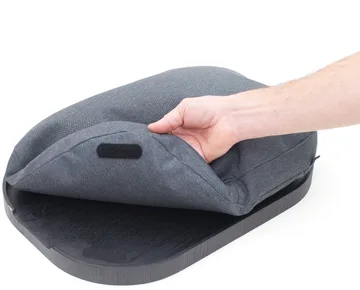 Tablette de genou CurveLine™ anti-glisse 47x34 cm - Noir saule gris - Bosign