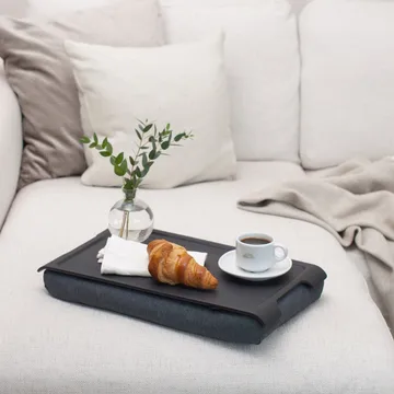 Tablette de genou Laptray anti-glisse 43x23 cm - Noir saule gris - Bosign