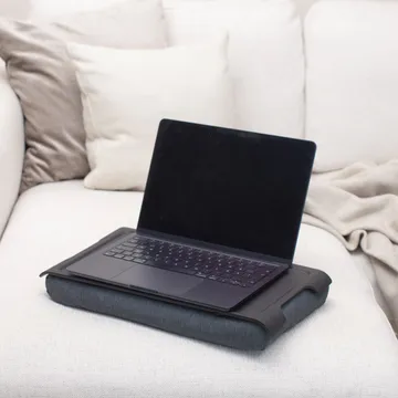 Tablette de genou Laptray anti-glisse 43x23 cm - Noir saule gris - Bosign