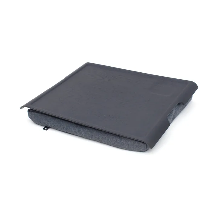 Tablette de genou Laptray anti-glisse 46x38 cm - Noir osier-gris - Bosign