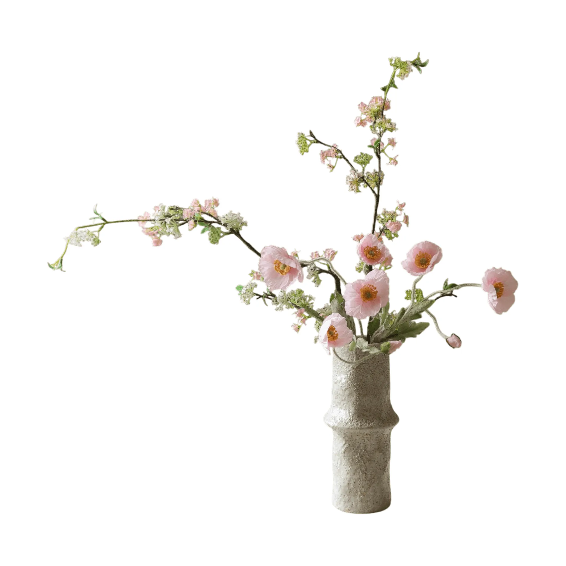 Bouquet artificiel Blossom Veil, pavot, saule des neiges Botané