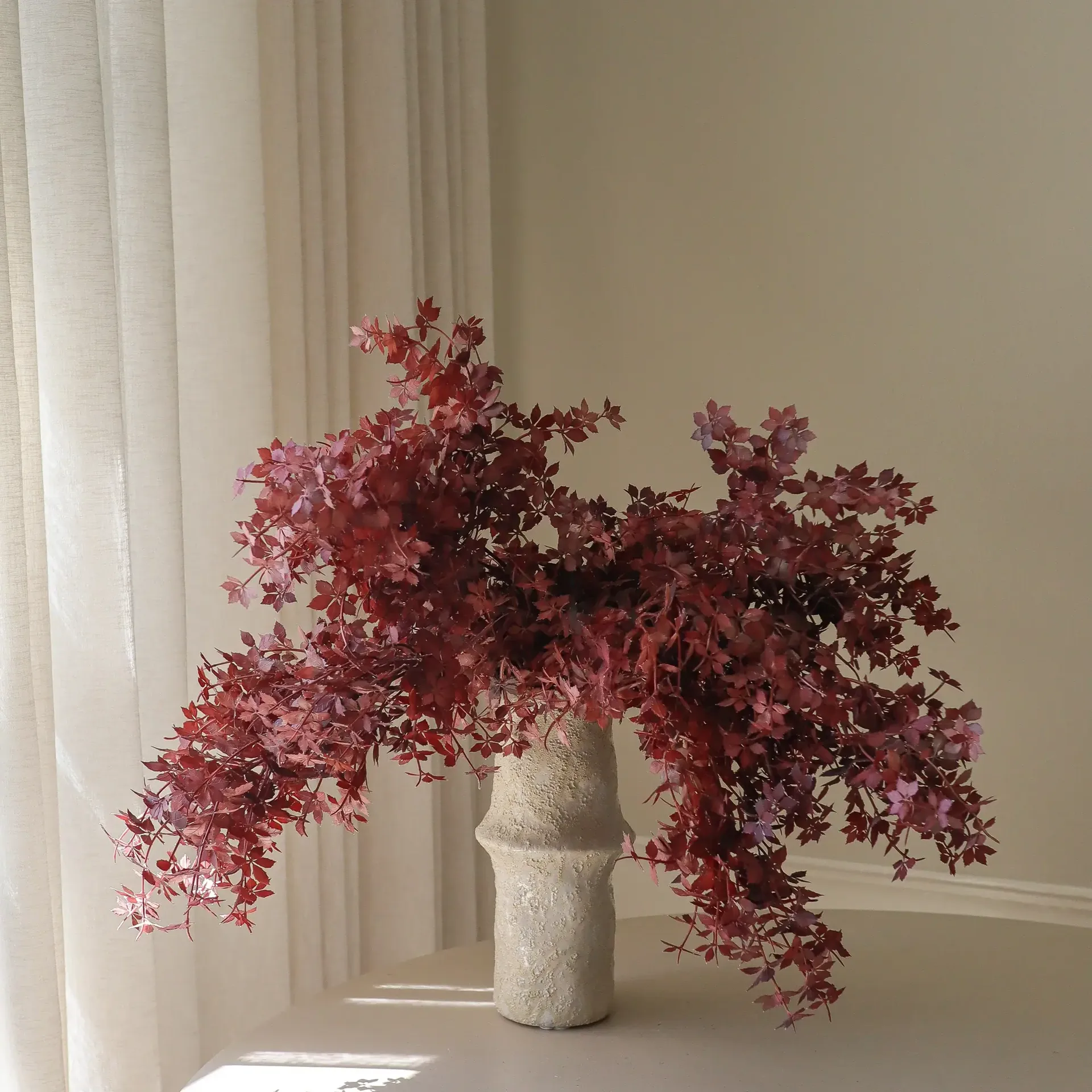 Bouquet artificiel Burgundy Maple Branch, 107 cm, 4 pièces Botané