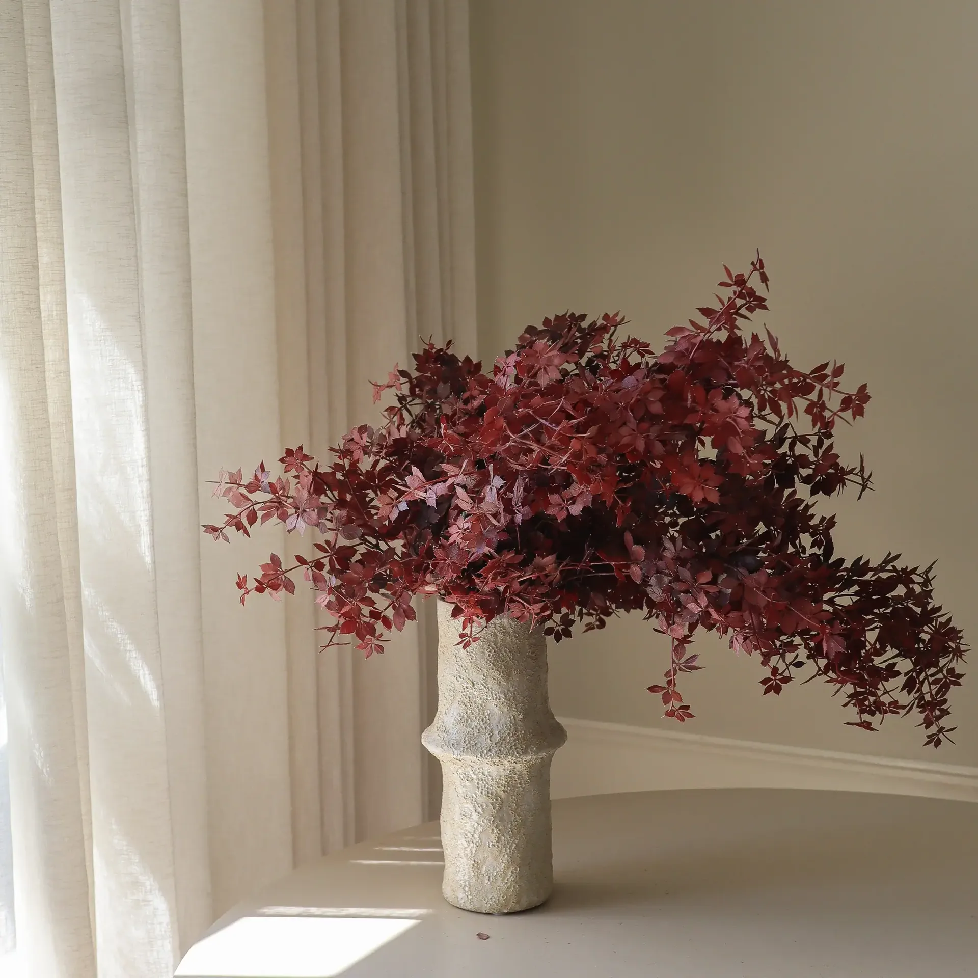 Bouquet artificiel Burgundy Maple Branch, 107 cm, 4 pièces Botané