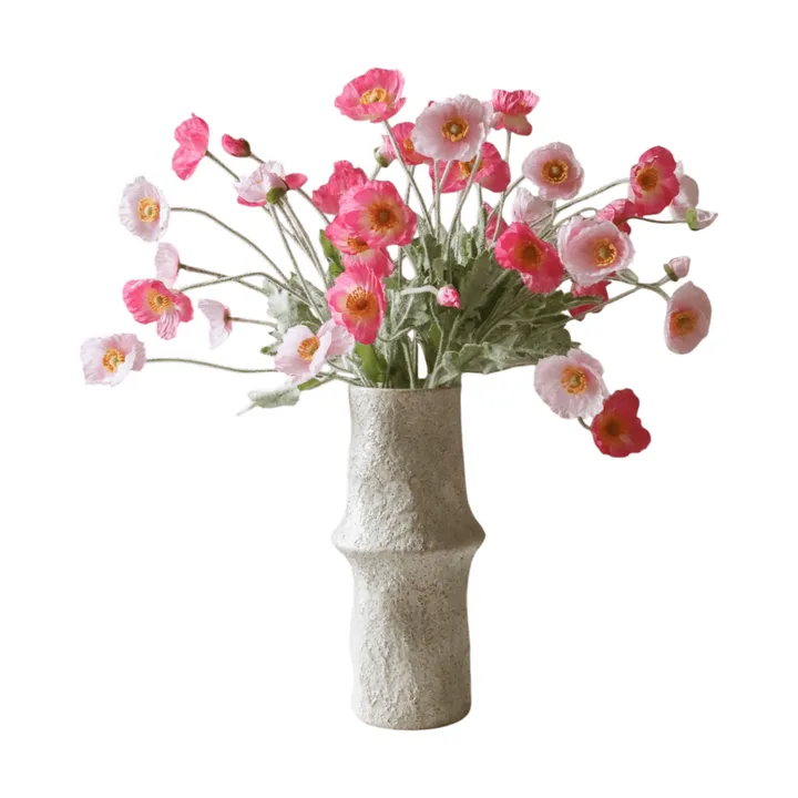 Bouquet artificiel de coquelicots - Pink Pursuit, rose clair-rose, 10 pcs - Botané