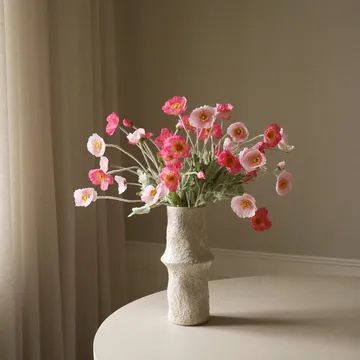 Bouquet artificiel de coquelicots - Pink Pursuit, rose clair-rose, 10 pcs - Botané