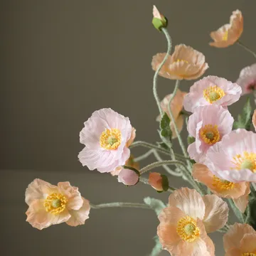 Bouquet artificiel de coquelicots - Sorbet Kisses, rose clair-corail 11 pcs - Botané