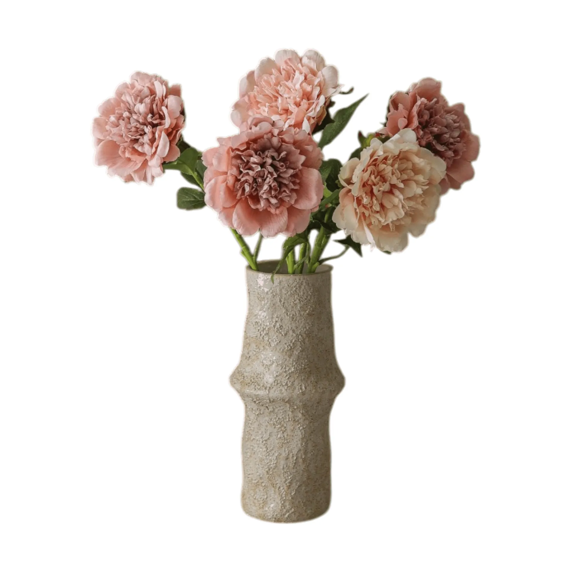 Bouquet artificiel de pivoines, Dusty, 5 pièces Botané
