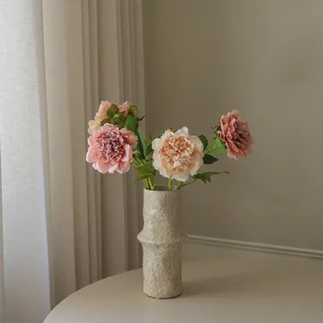 Bouquet artificiel de pivoines - Dusty, 5 pièces - Botané