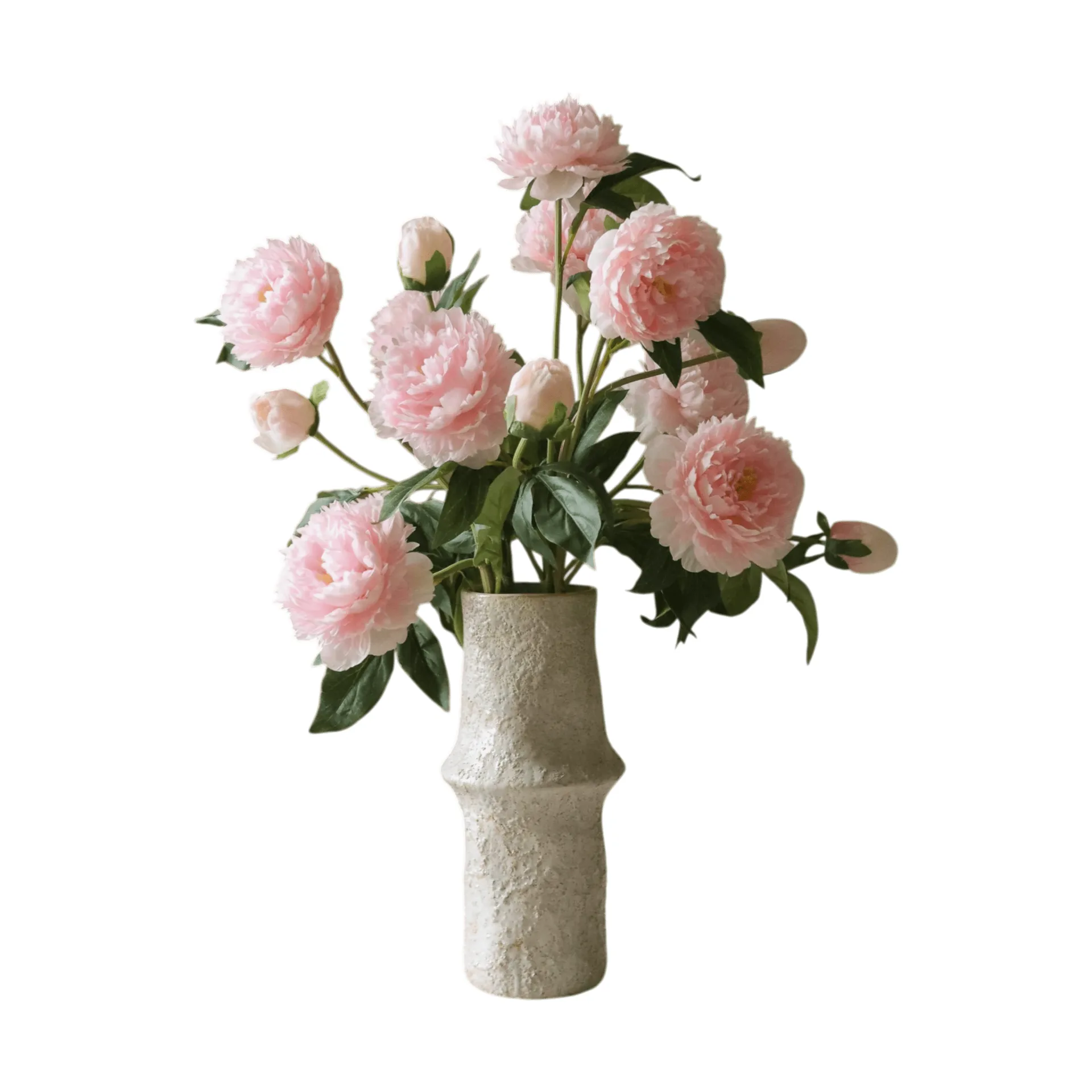 Bouquet artificiel de pivoines, Medium, rose 5 pcs Botané