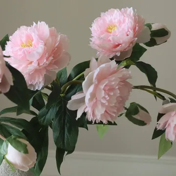 Bouquet artificiel de pivoines - Medium, rose 5 pcs - Botané
