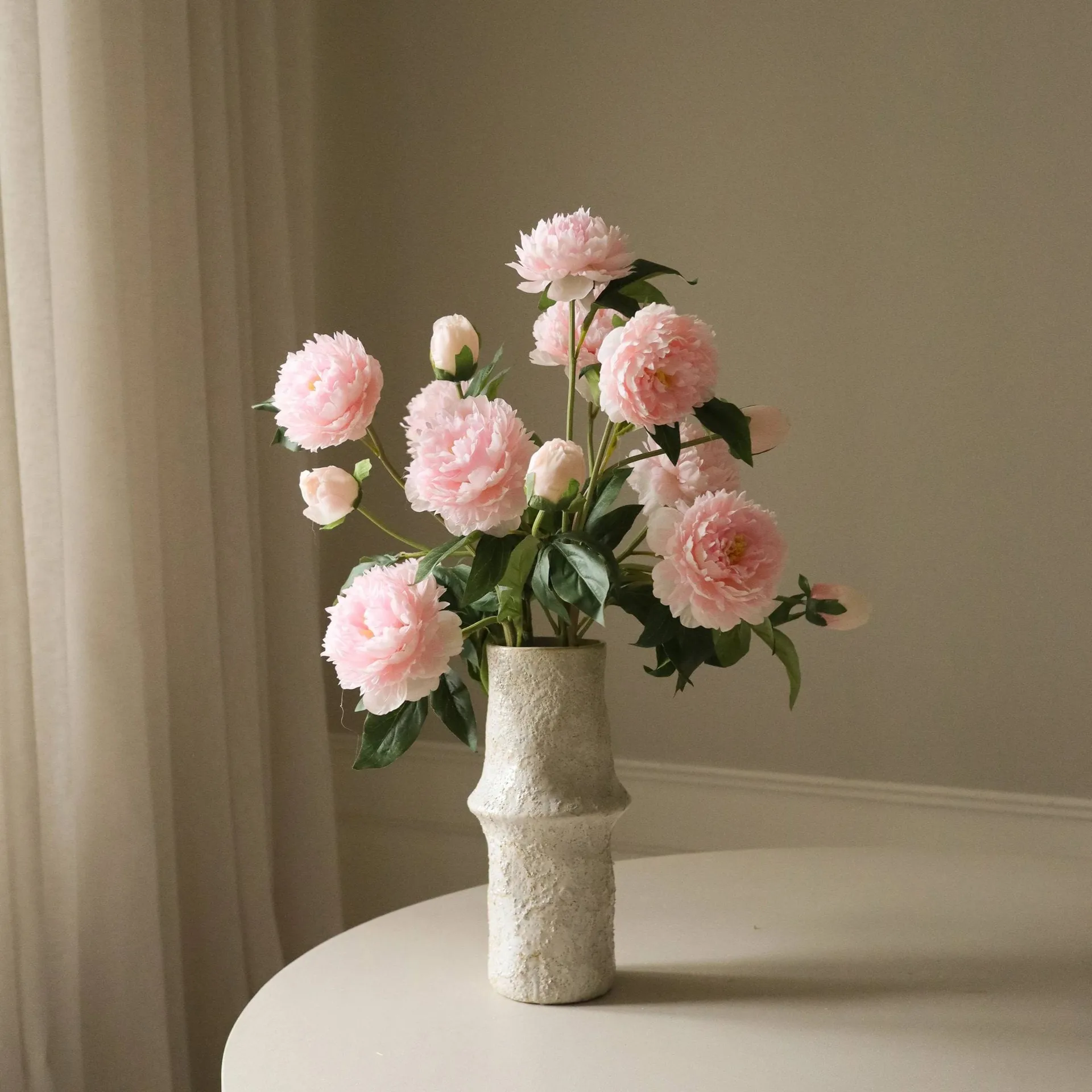 Bouquet artificiel de pivoines, Medium, rose 5 pcs Botané